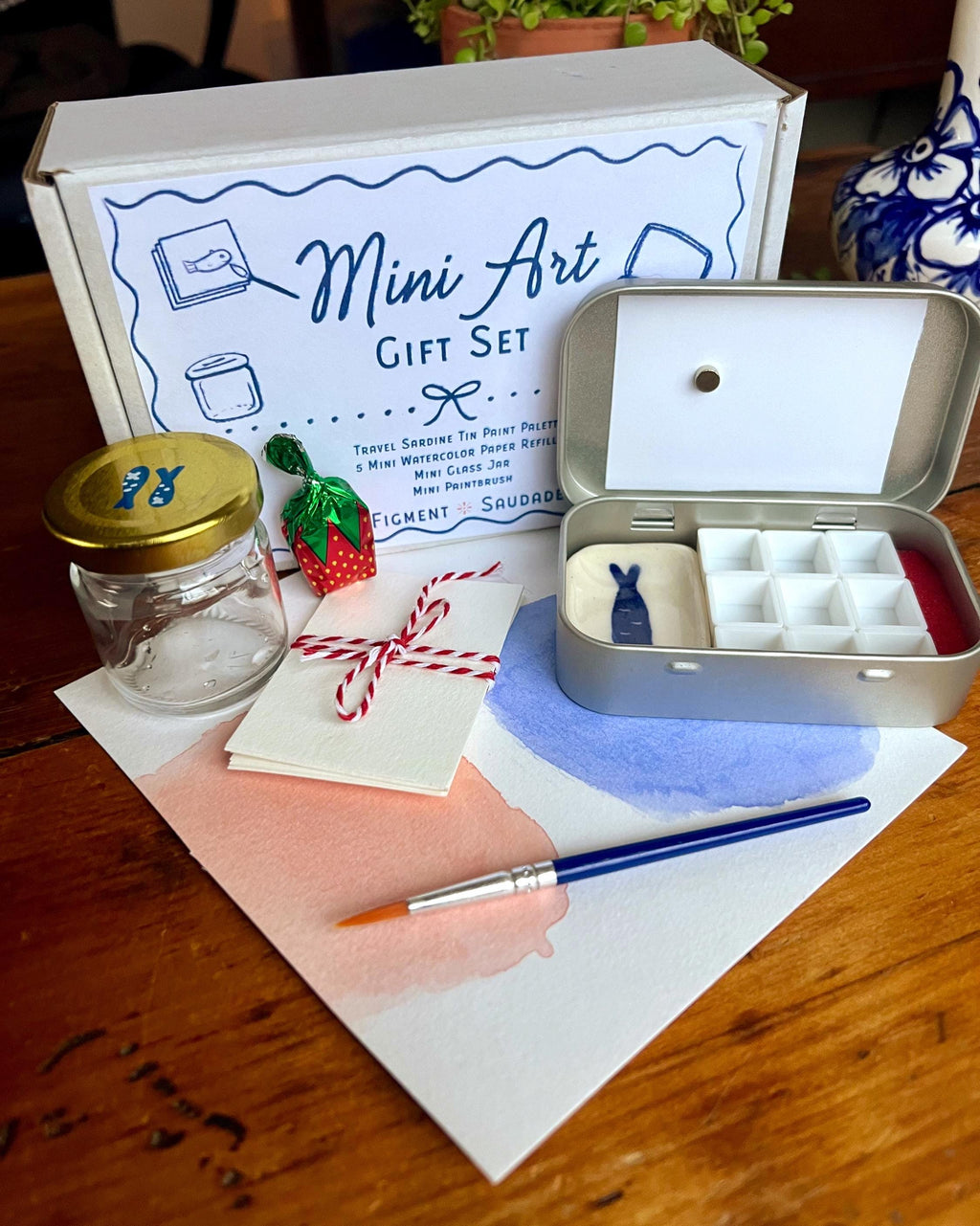 Sardine Tin Watercolor Palette – Portable 9-Well Paint Travel Kit