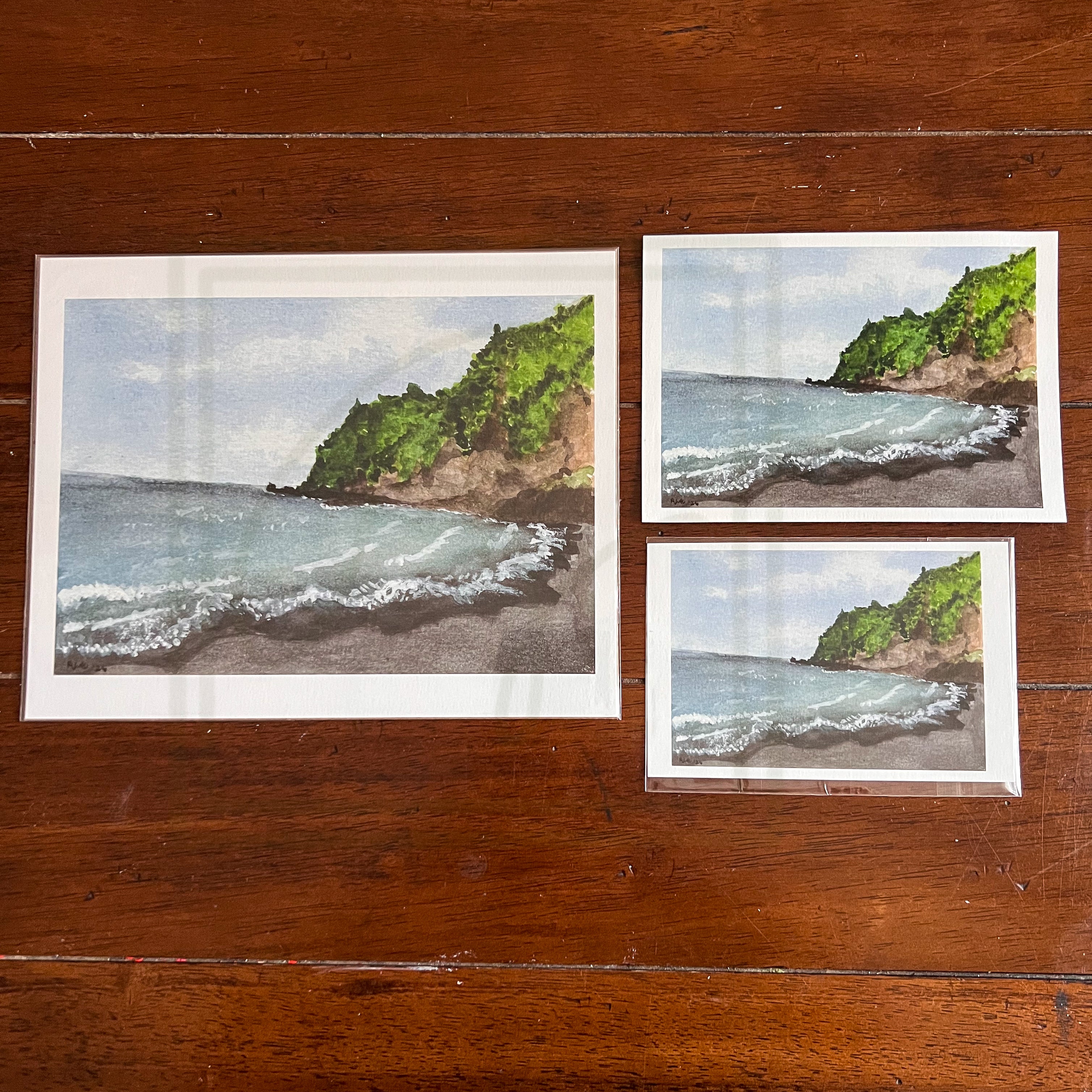 Praia do Fogo – Watercolor Landscape Fine Art Giclée Print